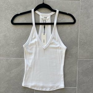JOAH BROWN V NECK RACERBACK TANK